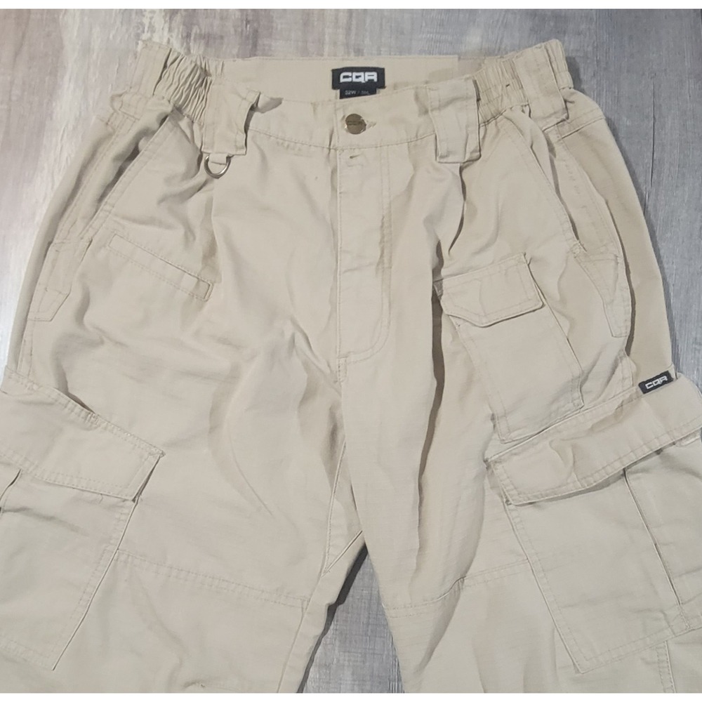 CQR Cargo Pants Men's 32x30 Tan‎ Ripstop Tactical Outdoor Workwear Utility